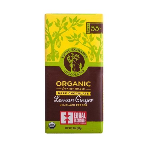 Chocolate Bar: Organic Lemon Ginger Black Pepper
